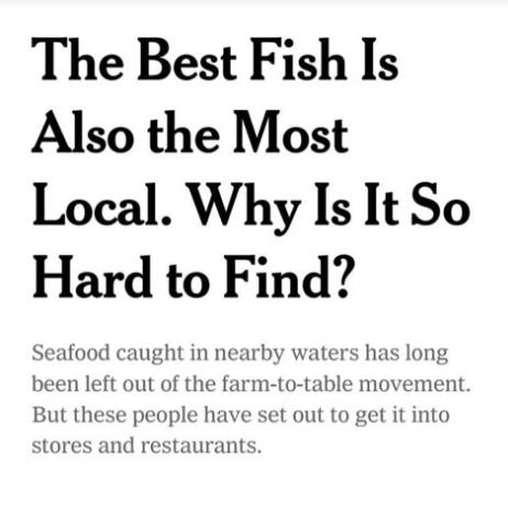 We are thrilled and honored to have the Local Catch Network highlighted in this NYT article, " Sending seafood overseas shifts a significant portion of profits away from fishing communities that desperately need it."

shorturl.at/lAGH4
