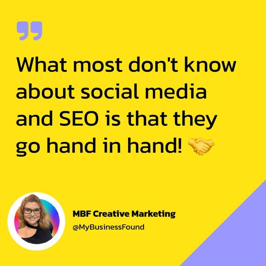 Did you know that having a fully optimized profile, intentional GeoTagging, and using SEO friendly wording on social media will give your business a huge findability boost and help your website climb up in search rankings? 
#SocialMediaSEO #SEOtips #GrowthHacking #MyBusinessFound