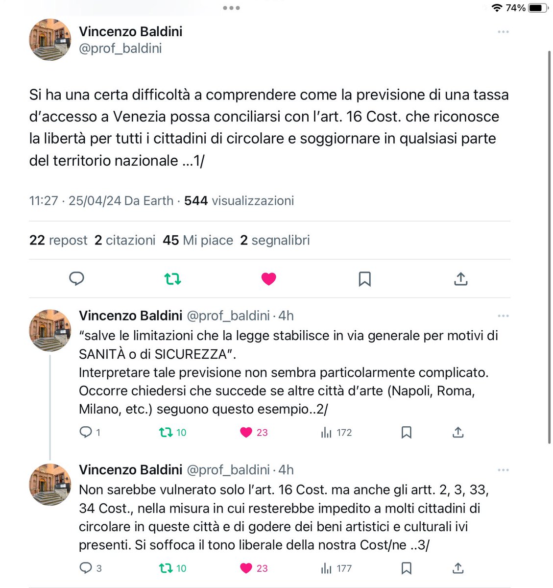 @LuigiBrugnaro @comunevenezia @CMVenezia @SerenissimaVe @veneziaunica Vergogna nazionale permessa in uno stato (volutamente minuscolo) dove la Costituzione e i diritti dei cittadini sono in mano di personaggi come lei grazie anche al dormire di @ANMagistrati 
Si legga qualcosa che non capisce👇 mentre magari @GPDP_IT deciderà presto di muoversi…