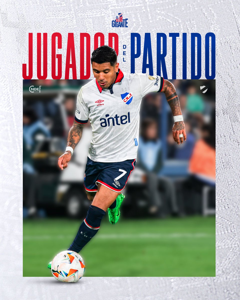 ⚡️ 𝗔𝗻𝘁𝗼𝗻𝗶𝗼 𝗚𝗮𝗹𝗲𝗮𝗻𝗼 🇵🇾 🏅 El #JugadorDelPartido 🆚 Táchira 🇻🇪 #ElClubGigante 🔵⚪️🔴