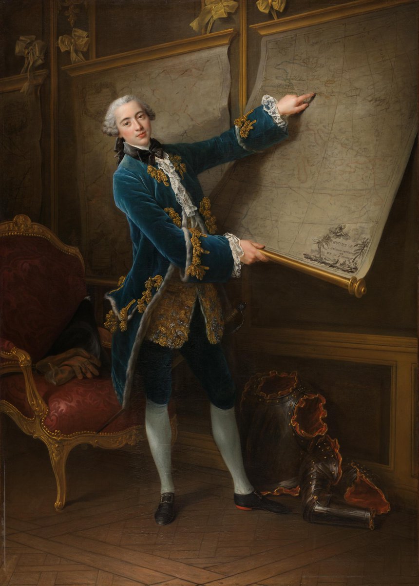 Retrato del Conde de Vaudreuil por François-Hubert Drouais, 1758.