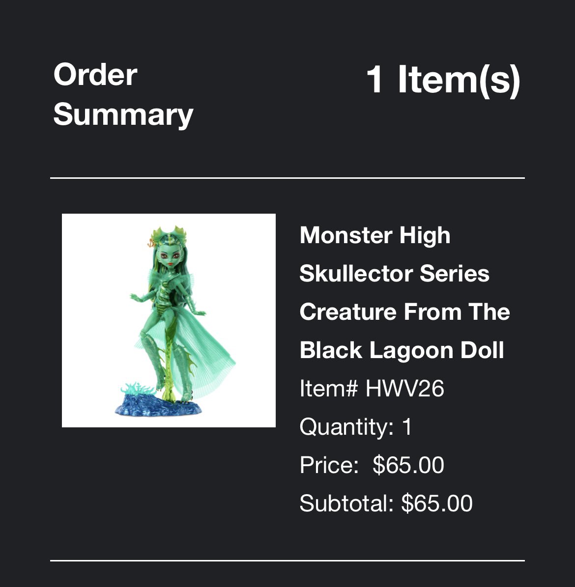 Soo excited that I was able to get her 🥰 @MonsterHigh #CreaturefromtheBlackLagoon