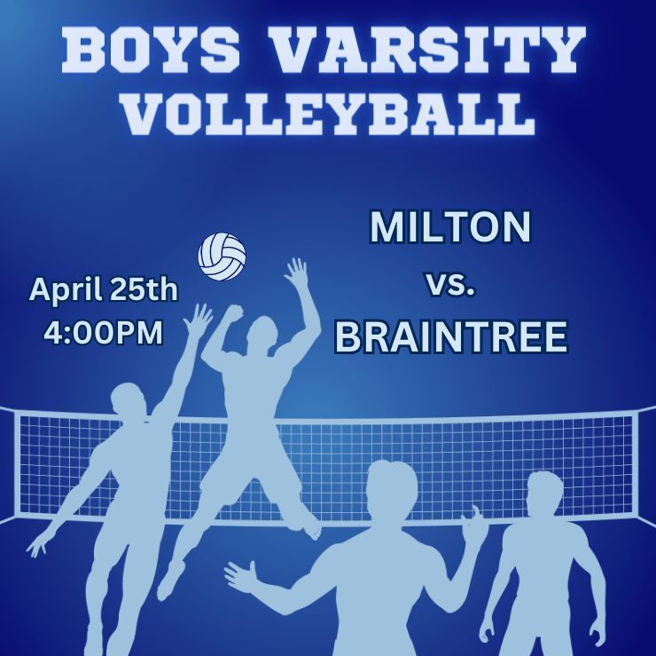 🏐Tune in today for Braintree Boys Volleyball vs Milton LIVE at 4PM🏐 📺Comcast Ch. 9 + Verizon Ch. 28/HD Ch. 2128📱or youtube.com/bcamtv @Braintreewamps @MHS_Wildcats_