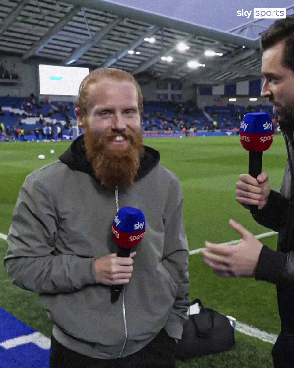 The Amex Stadium has a very special guest for Brighton vs Man City tonight 🏃‍♂️ @hardestgeezer