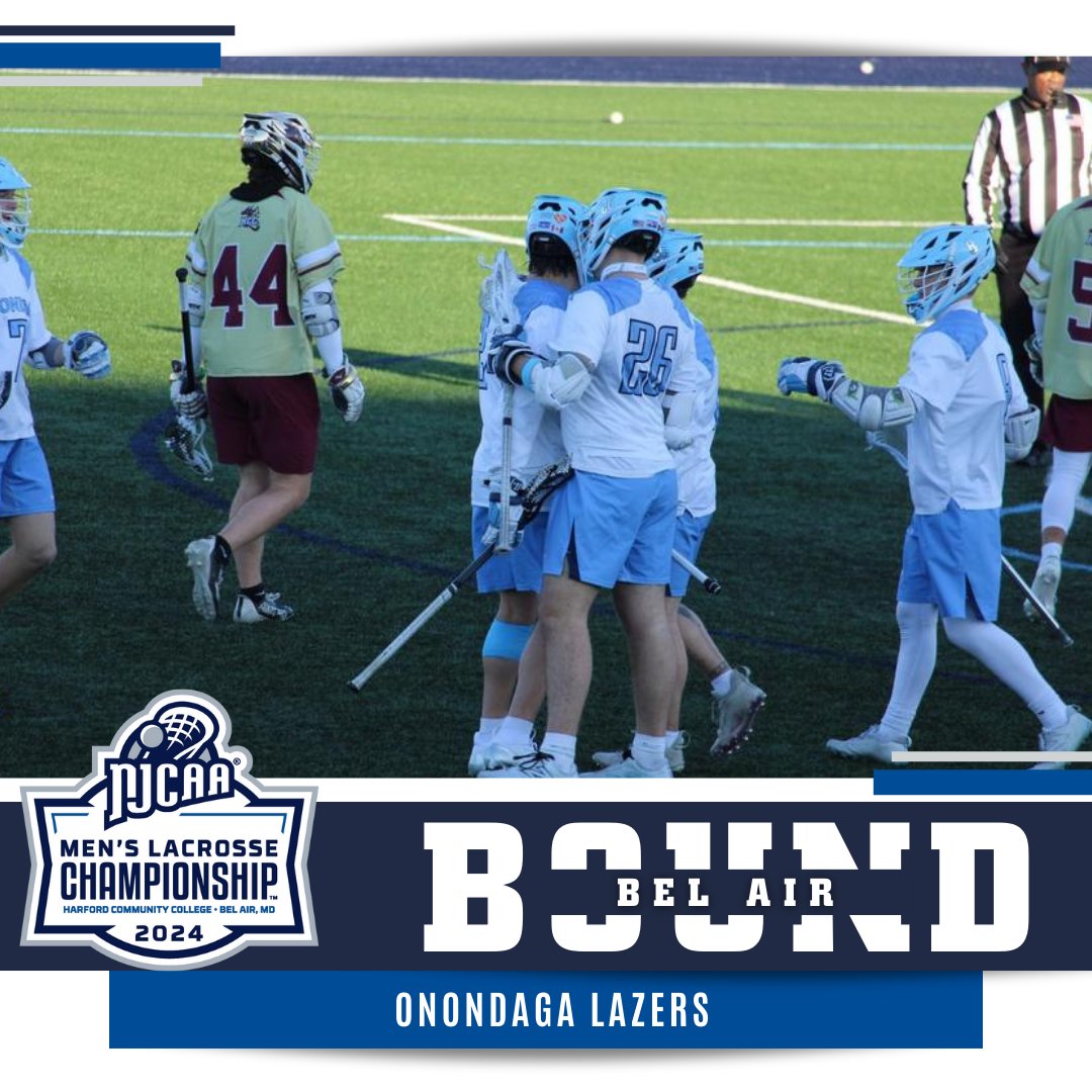 The First 🎟️is 👊to Bel Air, MD!

Onondaga has earned a spot at the 2024 #NJCAALacrosse Men's National Championship by finishing the season as the top team in Region 3 and being declared North A District Champions.

njcaa.org/sports/mlax/20…