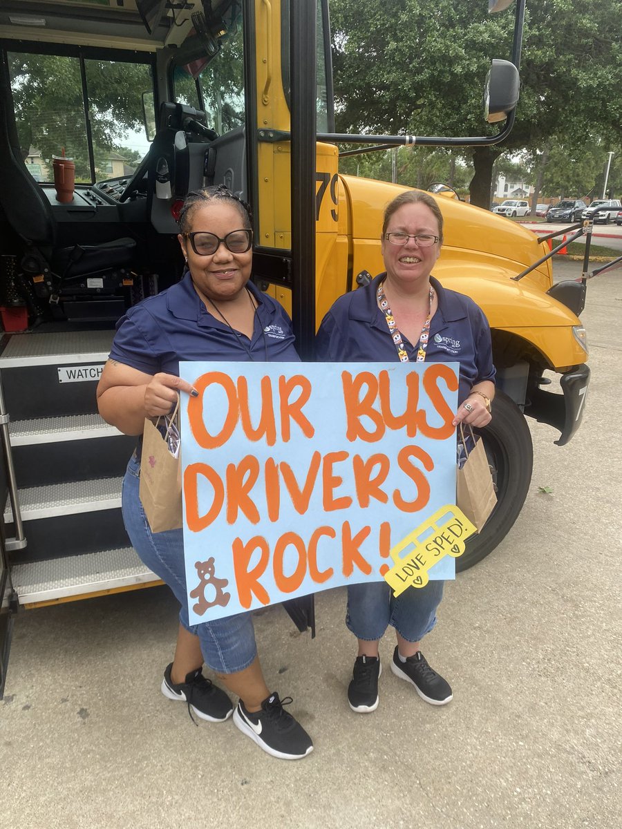We love our bus drivers! Thank You for going the extra mile! <a href="/SpringISD/">Spring ISD</a>