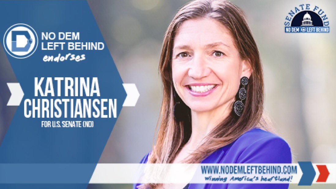 I am honored to receive the endorsement of @NoDemLeftBehind in our race for Senate! I’m running to give rural America a voice in the Senate. Are you with me?