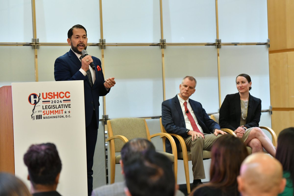 USHCC's tweet photo. Day two of our 2024 USHCC Legislative Summit at @ReaganITCDC was dynamic! ⚡️ Thank you to our speakers who provided important takeaways around Hispanic-owned business growth and the American economy. #UshccLS24 https://t.co/6WahdFiN1r