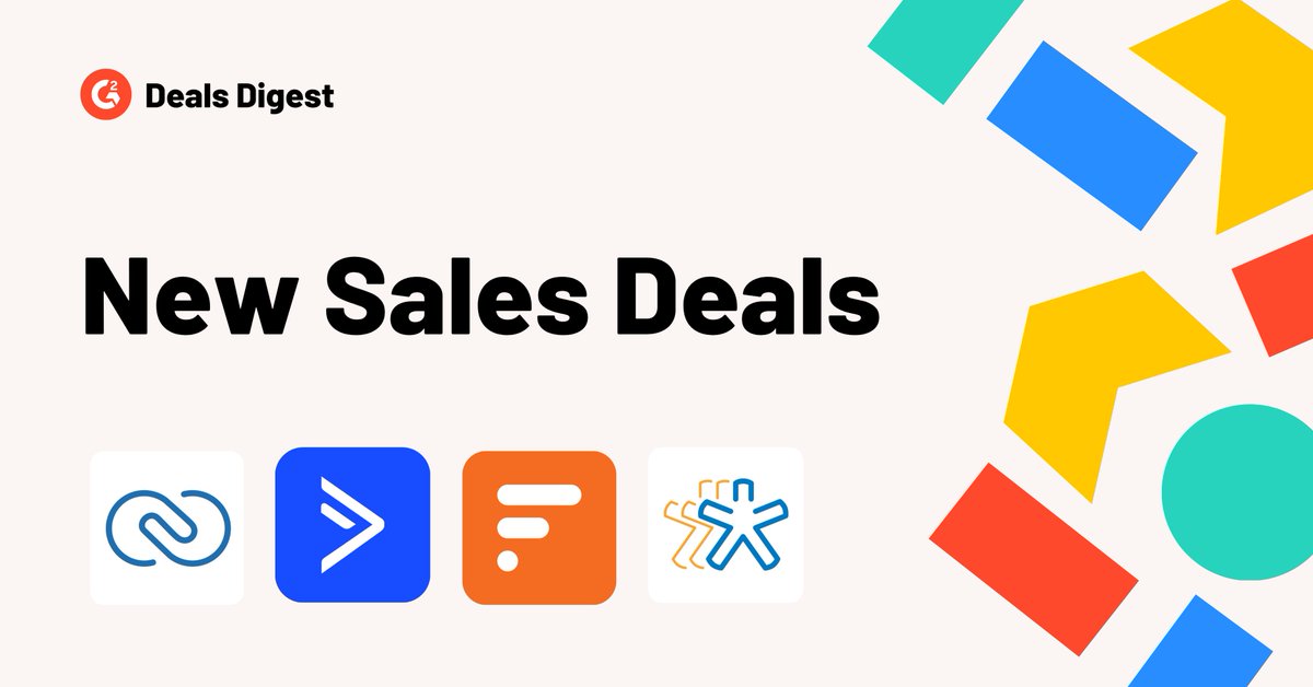 🌼April showers bring... unbeatable #sales deals!🌧️ Don't miss out on this month's G2 Deals Digest featuring discounts from @formaloo, @ActiveCampaign for Sales, @ZohoCRM, and @Nimble! Score big savings today: 🌿ActiveCampaign for Sales: bit.ly/3Jy9ZZN 🌿Zoho CRM:…