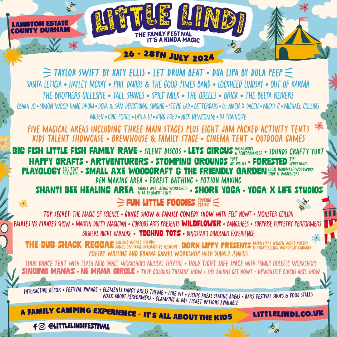 After a year in hibernation, we are ultra excited to be helping to bring back the  North Easts best family focused festival. littlelindi.co.uk