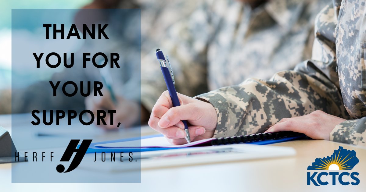 Thanks to @herff.jones for supporting KCTCS Giving Day! They've challenged 5 donors to support the Herff Jones Military Veterans Scholarship Fund, and then they'll donate $5,000. We just need one more donor to unlock their matching gift! bit.ly/3JGovyl