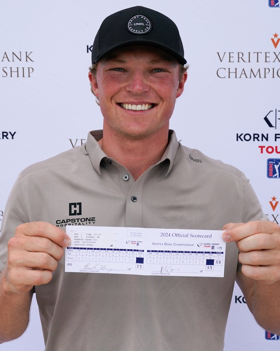 The second lowest score in Korn Ferry Tour history belongs to 2019 #WesternAmateur Sweet 16er Frankie Capan.