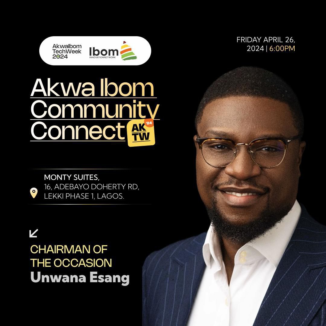 Akwa Ibom Techweek 2024

We are delighted to announce Unwana Esang  as the Chairman of the Occasion for Akwa Ibom Community Connect.
 
RSVP today by clicking the link lu.ma/pimlwqmn 

We can’t wait to see you all!

#AkwaIbom #AkwaIbomTechWeek #AkwaIbomTechWeek2023 #AKTW