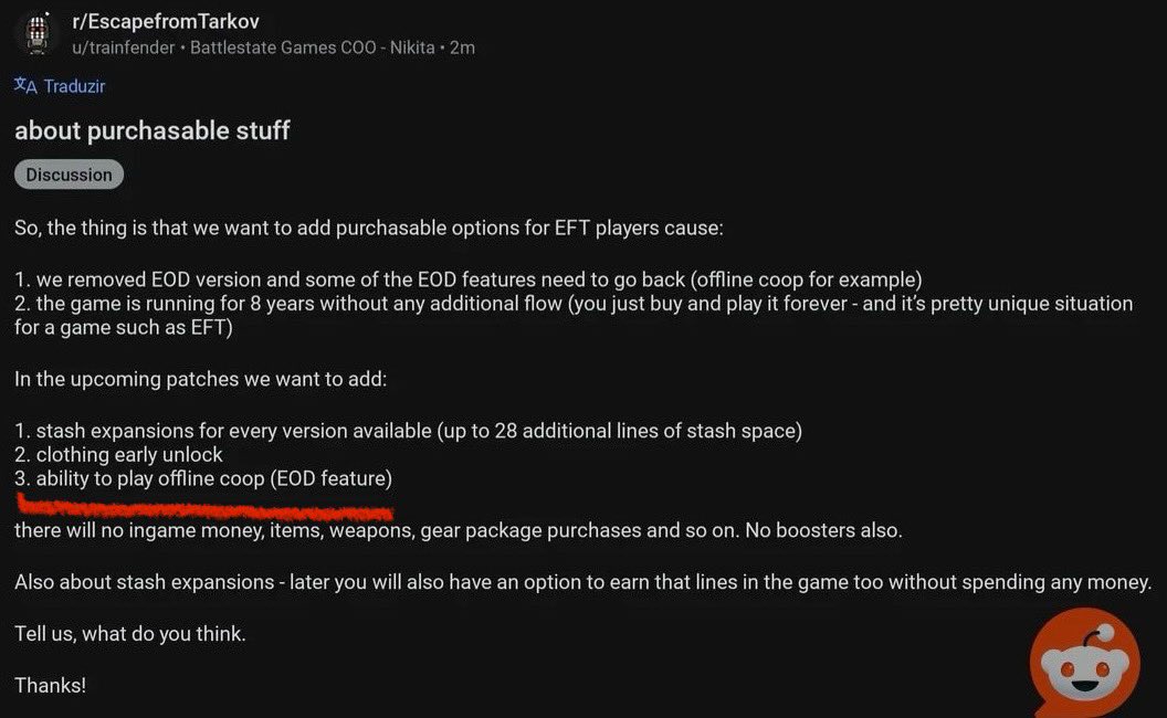 <a href="/bstategames/">Battlestate Games</a> Nikita said this 2 months ago