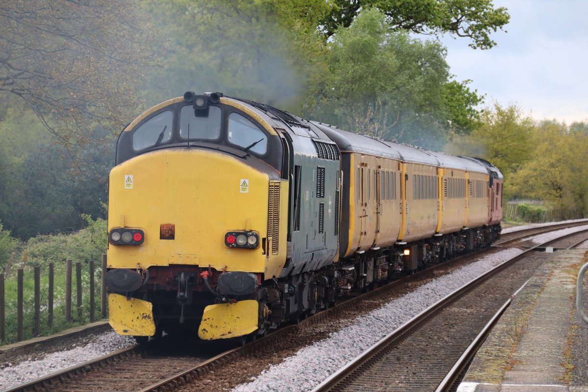 @ColasRailUK HN Rail 37607 & 37610 storm past Strumpshaw & Buckenham with 1Q98 1422 Cambridge Reception Sdgs to Cambridge Reception Sdgs Thursday 25th April 2024