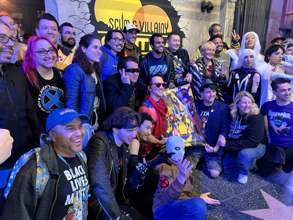 Thank you @scumandvillainycantina , @kevinwinston , @theuncannyexp , @xtopherriley , @xreadspodcast and all of the friends, fans, cast, and crew who came out last night to celebrate Ep. 7 of #XMen97! #previouslyonxmen