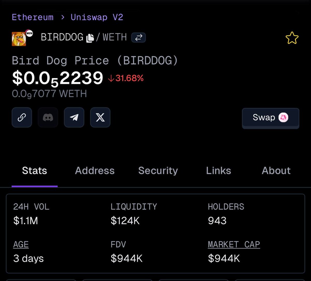 EthBirdDog's tweet image. #0x70

Gecko Terminal updated