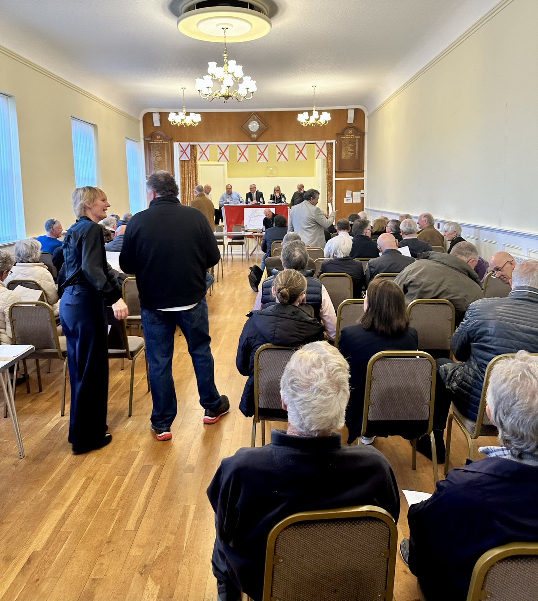 A busy Parish Assembly. Following a number of questions from parishioners it has been adjourned. The developers will hold engagement sessions & return in 3-5wks