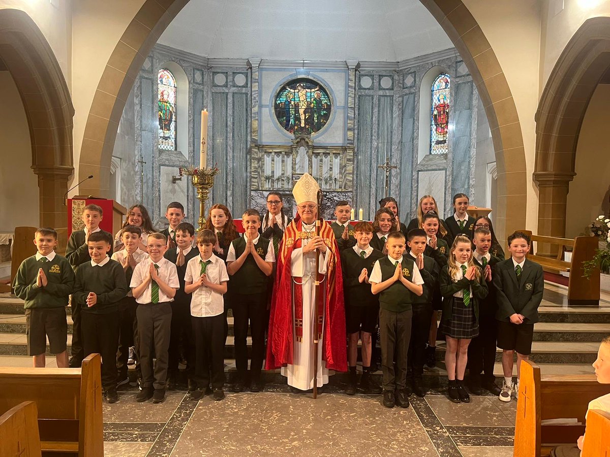 Congratulations to the P7B, who completed the sacrament of Confirmation this evening. Very proud teacher 😊⁦@StPatricks_PS⁩