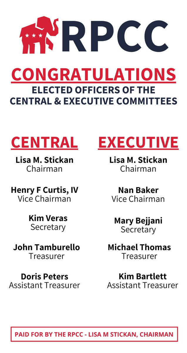 Congratulations to the newly elected officers of the Republican Party of Cuyahoga County Central and Executive Committees!