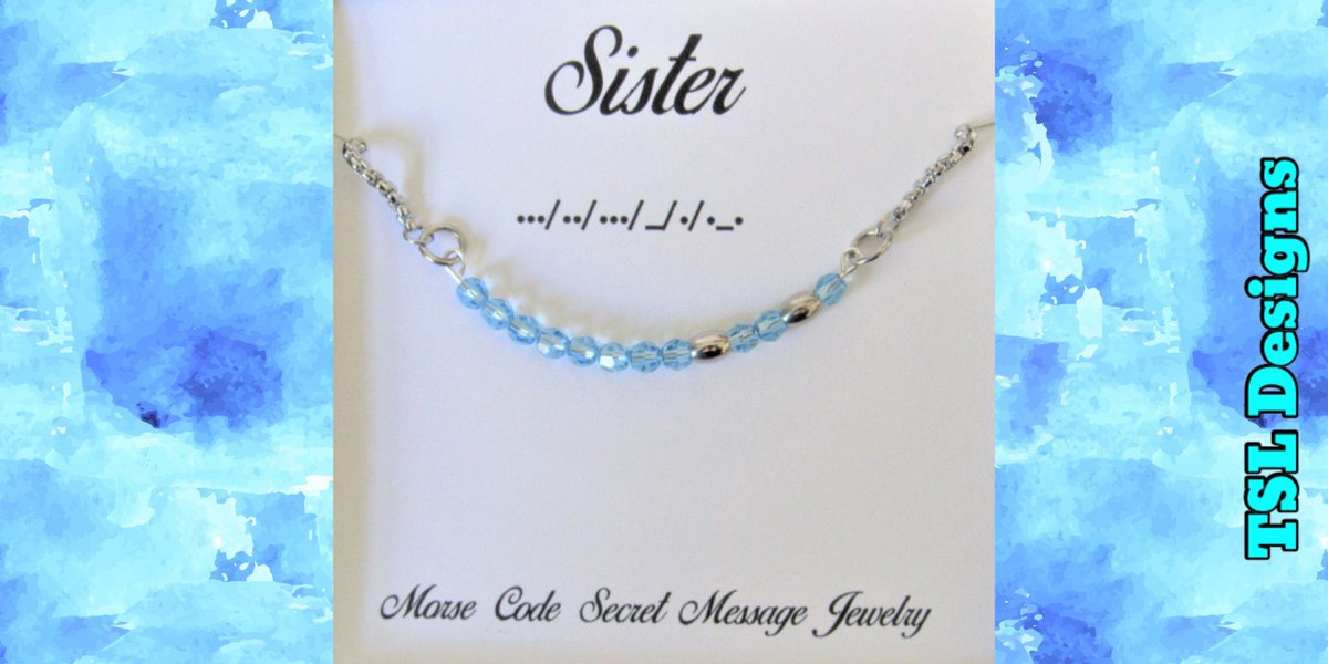 Sister Morse Code Stainless Steel and Birthstone Adjustable Bracelet⠀⠀
buff.ly/3EuSC86⠀⠀
#bracelet #bolobracelet #morsecodejewelry #morsecodebracelet #sister #handmade #jewelry #handcrafted #shopsmall #etsy #etsystore #etsyshop #etsyseller #etsyhandmade #etsyjewelry