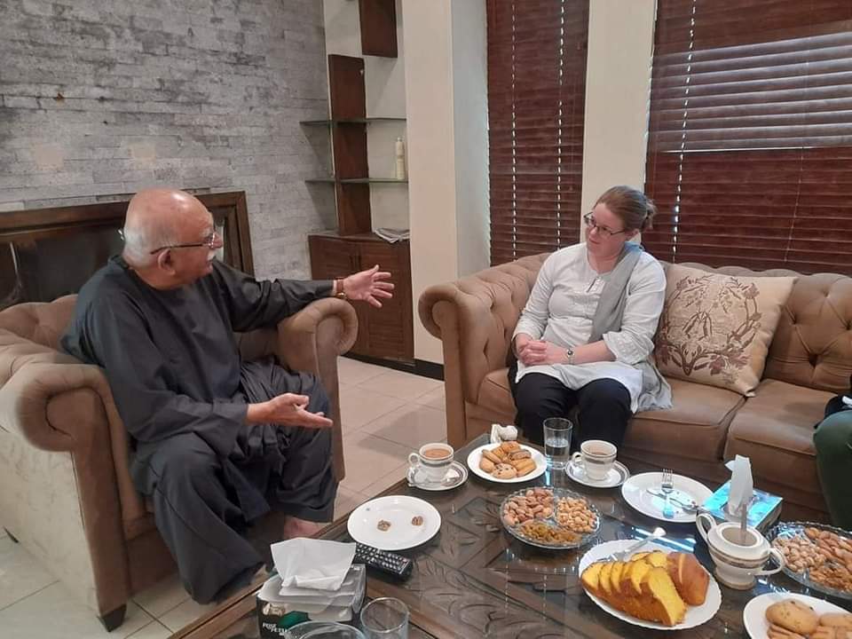 Political councillor of the British High Commission met with the chairman of PashtoonKhwa Milli Awami party Mehmood Khan Achakzai and discussed domestic and international issues