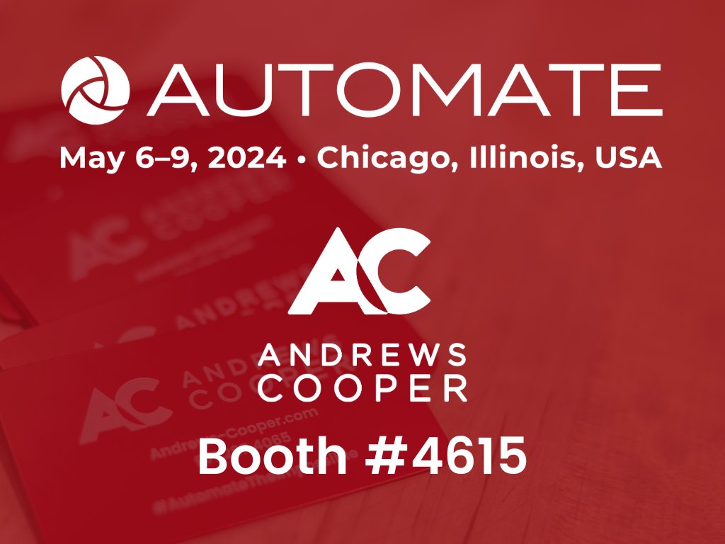 Speak directly with experienced engineers at Automate Show 2024. Discover innovative solutions at Andrews Cooper, Booth #4615. Schedule your meeting today!

#manufacturing #automation #automatetheimpossible #automate #automateshow

bit.ly/3JClPCa