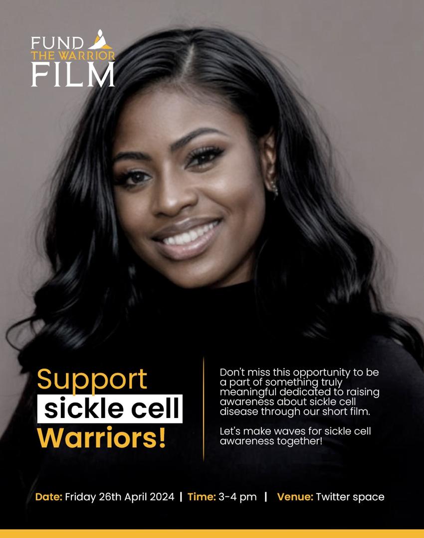 Join our Communication officer @yomioyelami -tomorrow, Friday 26th April 3pm -right here on X: @SAMIupdate - as he engages Lucy Adikwu @Shes_lucy21 on ongoing #FundAWarriorFilm fundraising campaign Come, ask questions on short films, #SickleCell, and advocacy 🔥 #SamiUpdate