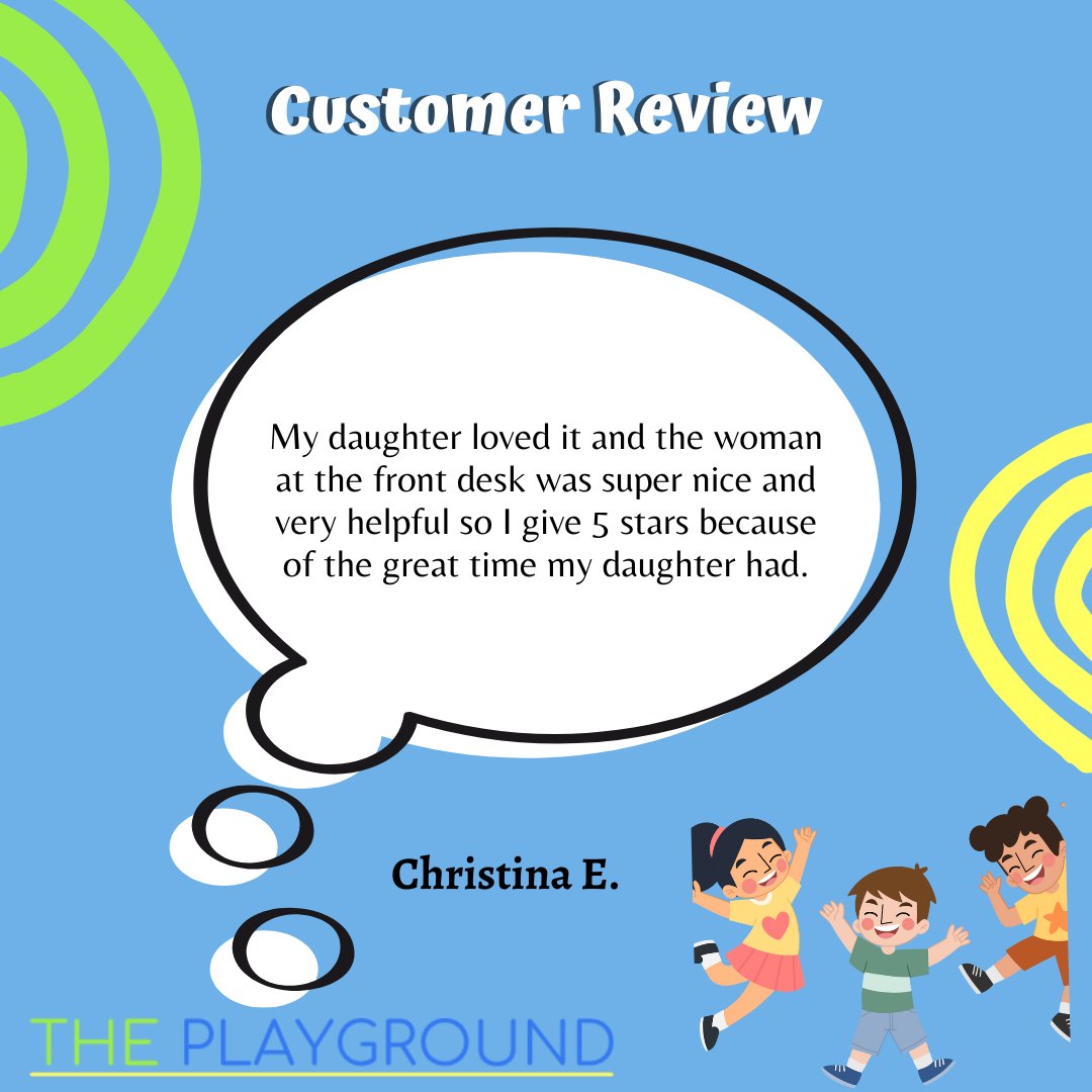 theplaygroundca's tweet photo. https://t.co/ZTy0p2LjsG

#LaMesa #FamilyFun #ThePlayGround #Testimonial https://t.co/Oe7nhdu5PY