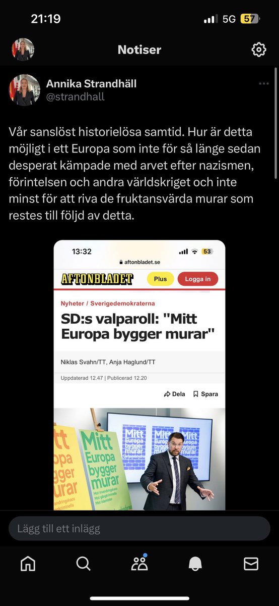 Annika Strandhäll tweet media