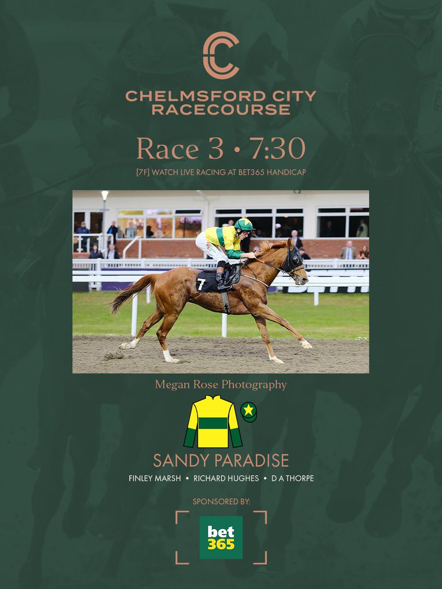 7:30pm Result: Congratulations to Sandy Paradise who wins the “Watch Live Racing At bet365 Handicap” (T) Richard Hughes (J) Finley Marsh (O) D A Thorpe 1️⃣ Sandy Paradise 2️⃣ Noodle Mission 3️⃣ Dutch Kingdom