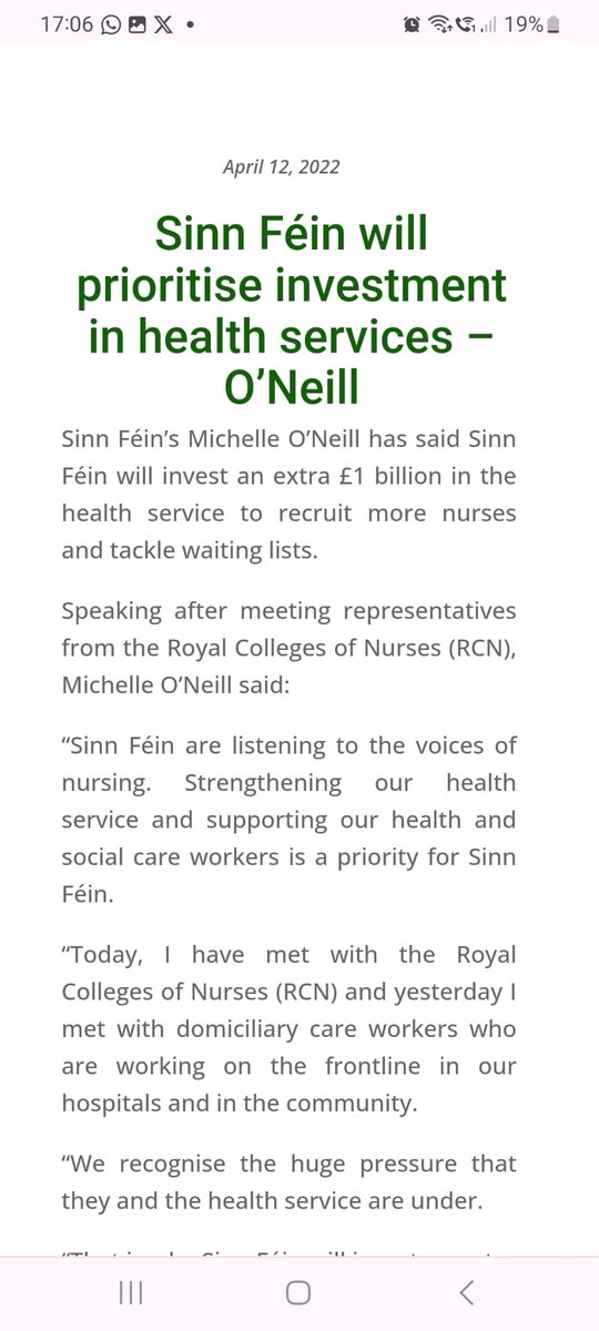 On health, the urgent priority for public services had to be tackling the rolling crisis in the NHS. There are legitimate debates about balancing health vs other needs, but to be clear: both SF and DUP explicitly promised an extra £1bn for health. They havent delivered it.