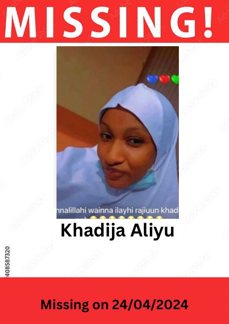 Innalillahi Wa Inna Ilaihi Raju’un
This is Khalija Umar she has not been seen since yesterday 21-04-2024 in Kaduna please say and prayer 
And Kindly Retweet 🙏🙏