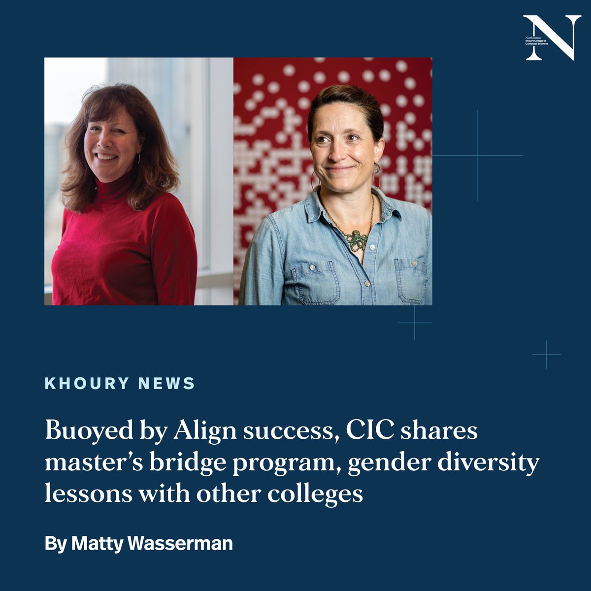 The Center for Inclusive Computing, backed by NSF funding and fueled by lessons from the Khoury Align program, is helping colleges build cybersecurity MS programs for students of any background. Read more: bit.ly/4aPzLoh