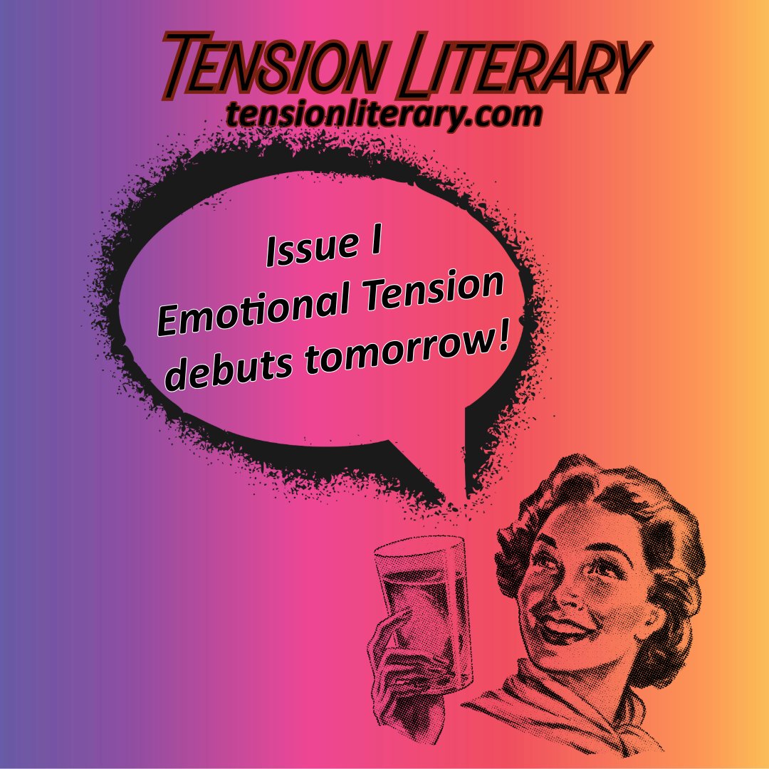 TensionLiterary's tweet photo. Tomorrow is pub day! We're so excited to share our debut issue with you. #litmag #litjournal #publishing #writingcommunityh #writemore #readmore #poetry #prose https://t.co/TBjE5NQCEX