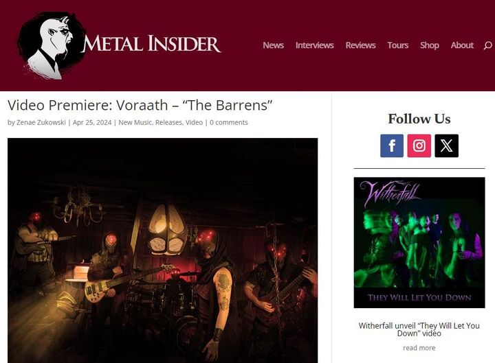 \m/ @ExsrM @Voraath_metal “The Barrens” Is A Whirlwind Of Emotions And Dystopian Exploration + Tour Dates w/ GORGATRON, CASKET ROBBERY + MICHIGAN METAL FEST + Debut Album Out June 2024 Check out info and video premiere at @metalinsider metalinsider.net/video/video-pr…
