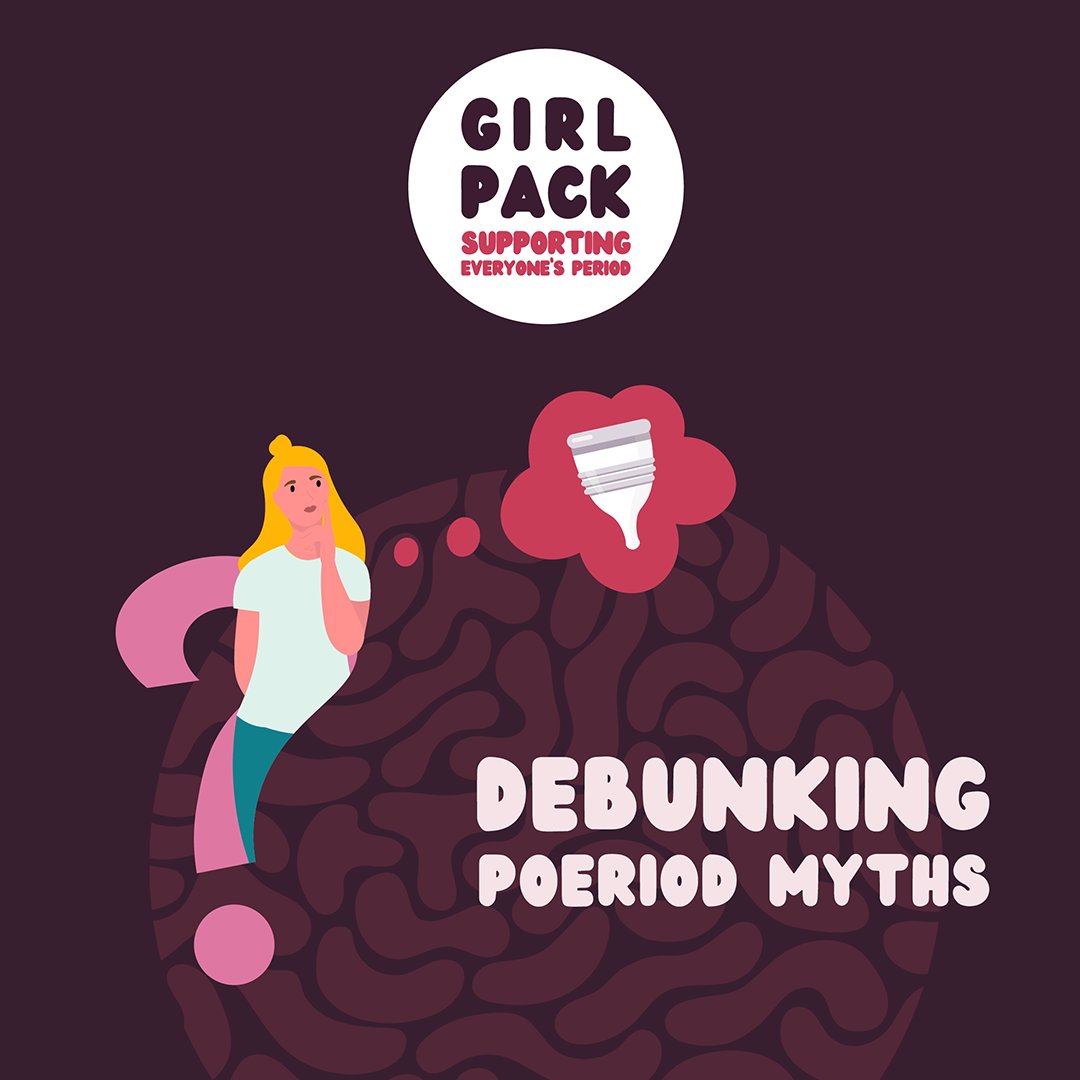 🌟 Period Myths Debunked: Separating Fact from Fiction 🌟 From sharks being attracted to period blood to the idea that you can’t swim on your period, let's debunk some of the most common & outrageous period myths together. 🚫 girlpack.org. #PeriodMyths #FactVsFiction