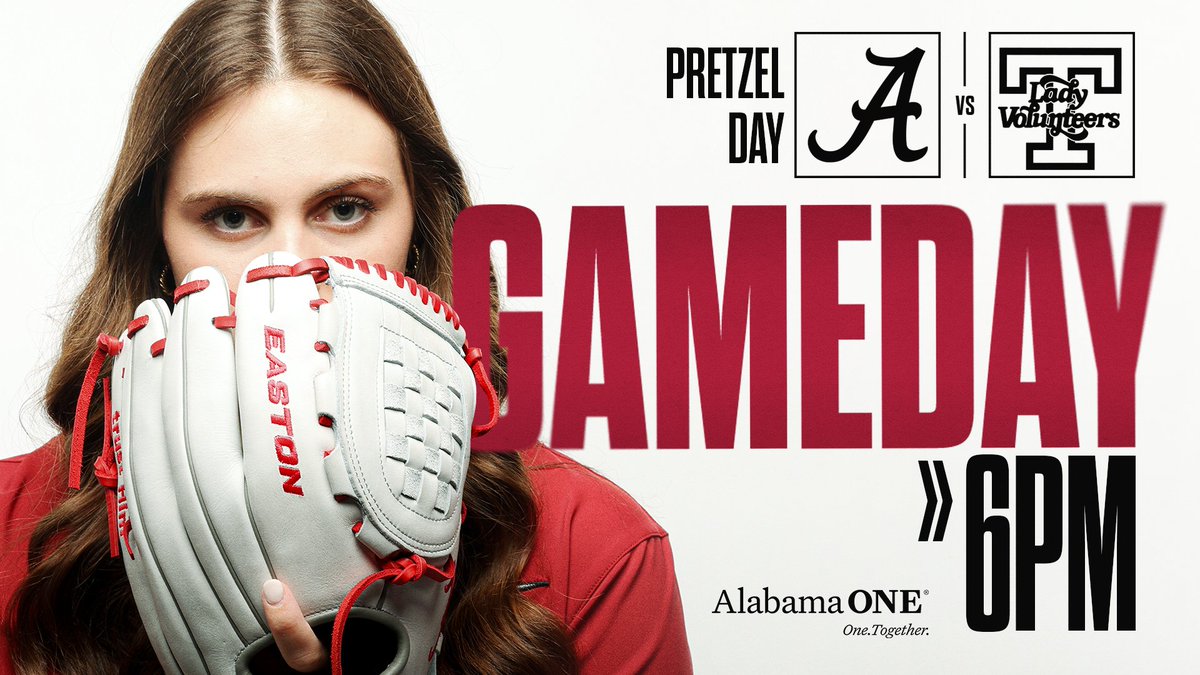.@AlabamaSB last regular weekend in Rhoads kicks off TODAY💥 Don't forget to get to Rhoads early for a free pretzel! 🥨 🆚 Tennessee ⏰ 6 PM/CT 📍 Rhoads Stadium 🔗 bit.ly/4aNeZpe #RollTide