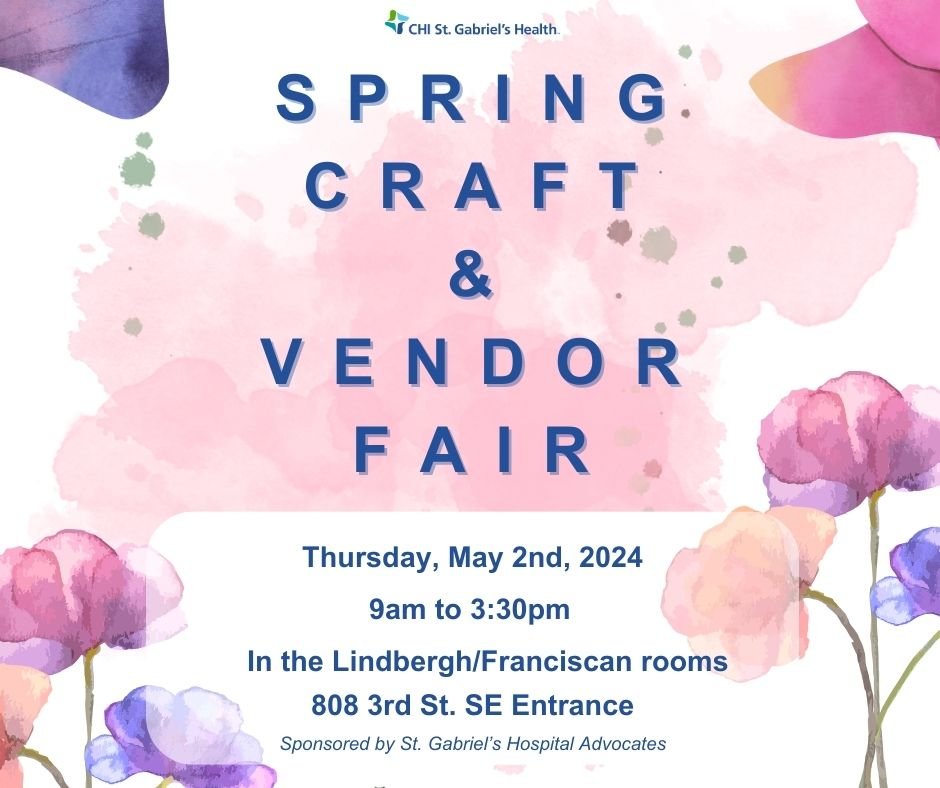 cdcmorrisonmn's tweet image. ✨The #SpringCraftFair &amp;amp; #VendorFair is Thu. May 2! Come support your local crafters &amp;amp; vendors at CHI #StGabrielsHealth in #LittleFallsMN!
Sponsored by St. Gabriel's Hospital Advocates.

📍 St. Gabriel's Hospital's Lindbergh &amp;amp; Franciscan rooms
🕘 9am-3:30pm

#MorrisonCounty