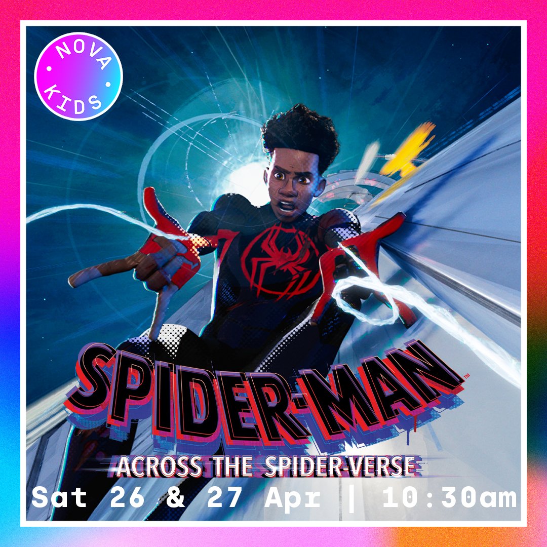🕸️ Our Nova Kids screening this weekend is Spider-Man: Across The Spider-Verse Tickets are from just £5! Sat 26 & Sun 27 Apr | 10:30am Grab your tickets now🎟️➡️ atgtix.co/43tbj7X