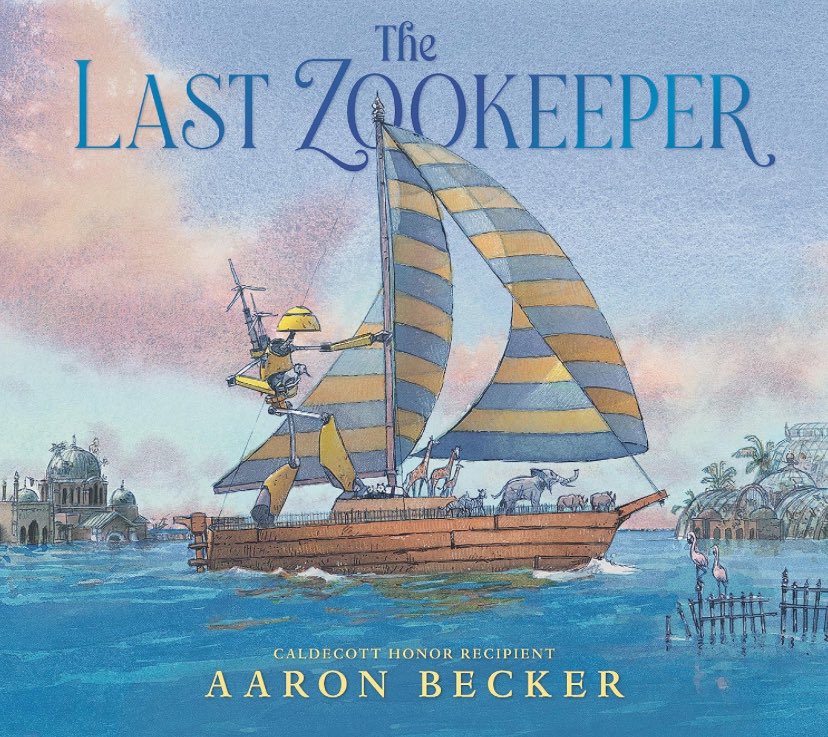 Currently reading Peter Brown’s ‘The Wild Robot Protects’ and couldn’t help thinking whilst listening to @nikkigamble speaking with Aaron Becker tonight that NOA in ‘The Last Zookeeper’ just might get on pretty well with dear Roz… 🌊🤖🌎