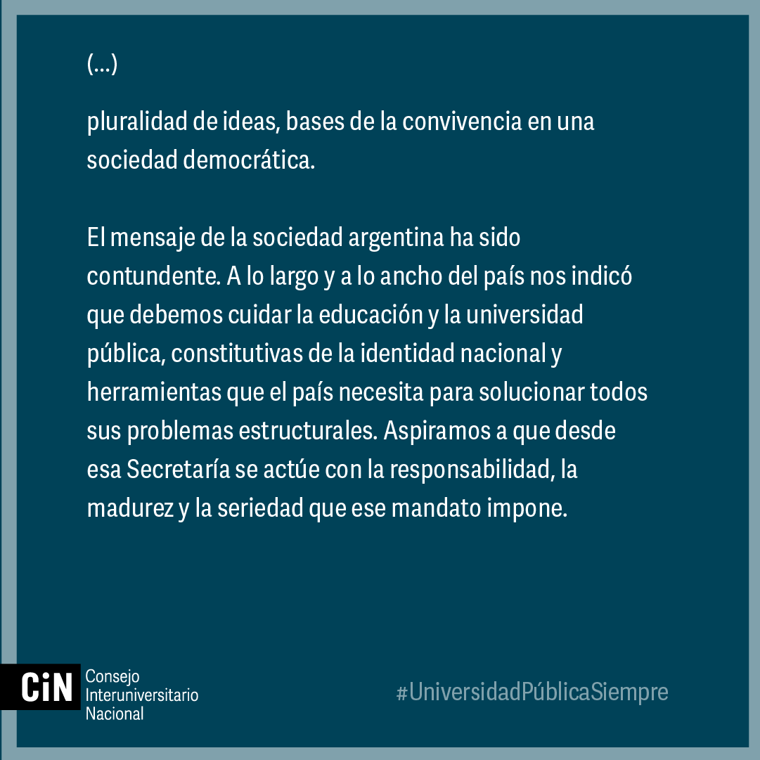 🗣️ COMUNICADO DEL @CINoficial 25 de abril de 2024