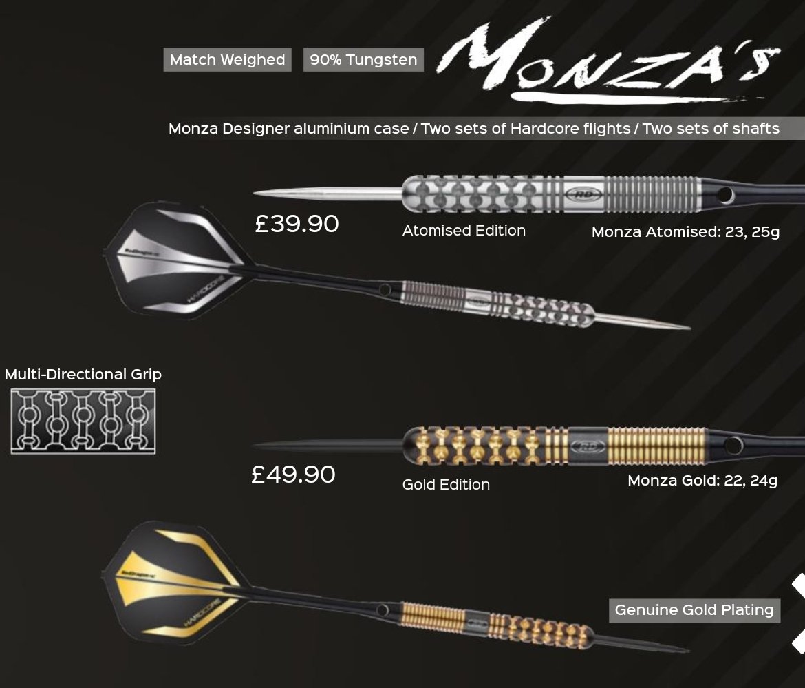🚨 After a bit of digging in the old 2015 @reddragondarts catalogue, it appears these are looking like a lovely silver & gold coated version of the RedDragon Monzas 👀

#pdc #darts #reddragon #darts #peterwright #snakebite #winmau #premierleaguedarts #liverpool #skysports