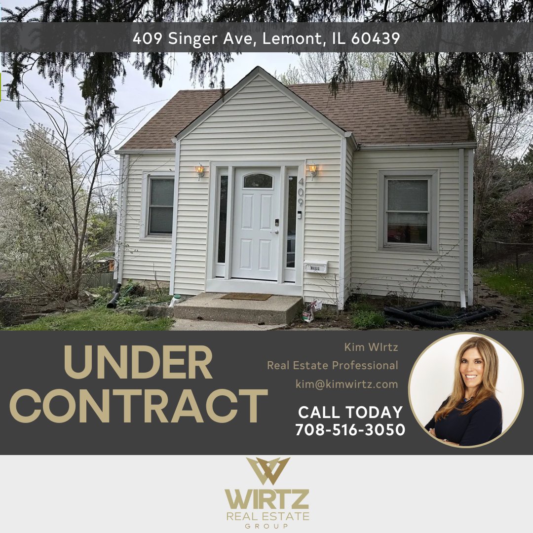 409 Singer Ave, Lemont, IL 60439

CALL TODAY
708-516-3050

#KimWirtzRealtor #realestate #Lemont #realtor #WirtzRealEstateGroup  #IllinoisRealestate #IllinoisRealtor #TopRealEstateAgent #TopProducer #BuyingHomes #SellingHomes #UnderContract