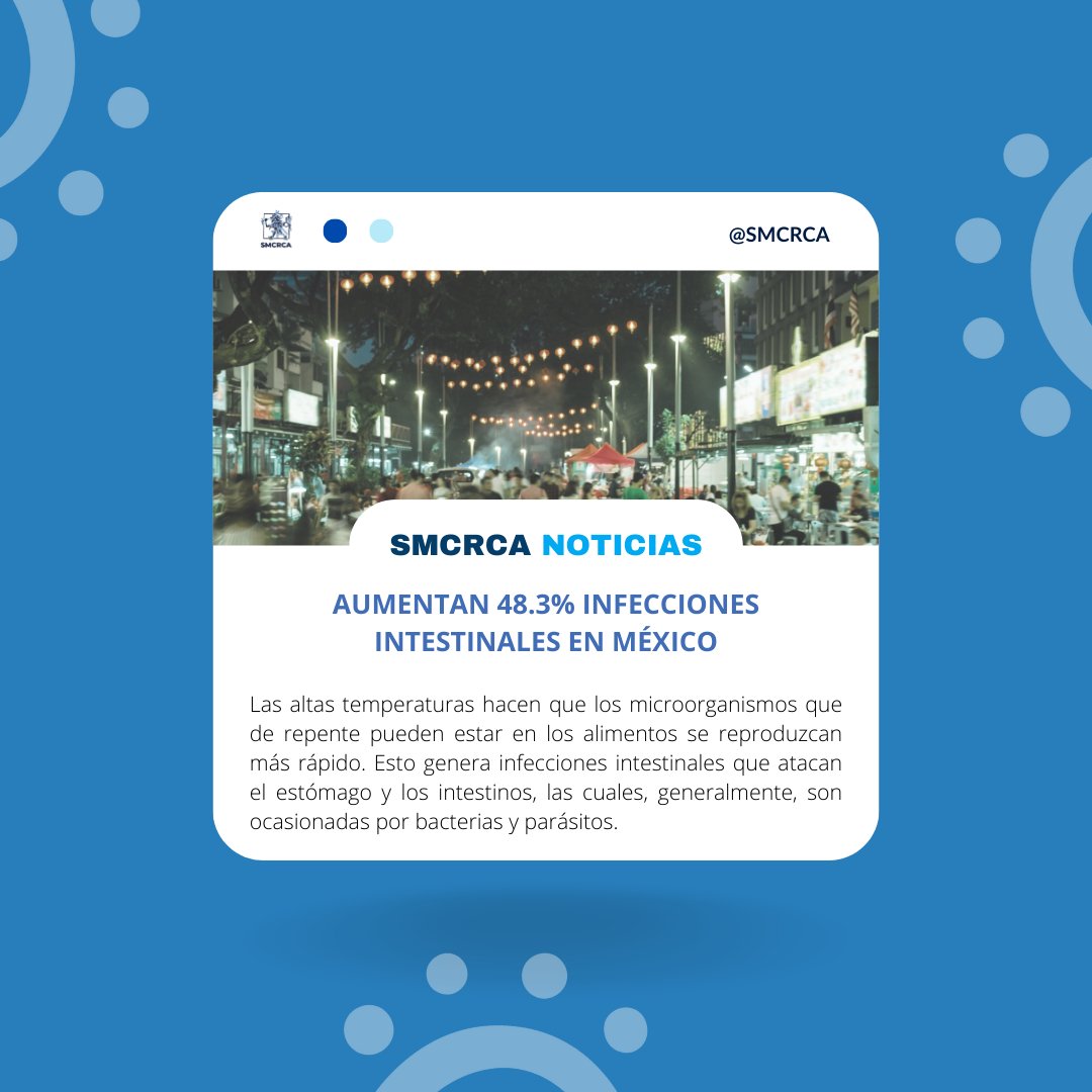 ¡Atención México! 🚨

Las altas temperaturas están desencadenando un aumento alarmante del 48.3% en las infecciones intestinales. 
¡Es momento de tomar precauciones y cuidar nuestra salud intestinal! 💪

#SaludIntestinal #Prevención #InfeccionesIntestinales #Cuidate #Soysmcrca