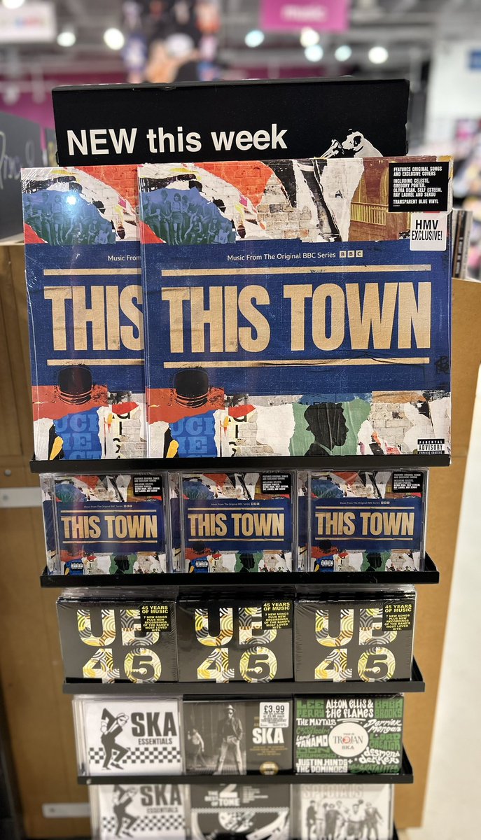 NEW this week #NewMusicFriday 
‘This Town - Music From The Original BBC Series’ 
Available on CD, clear LP & #hmvExclusive blue LP 
#hmvLovesVinyl 
#hmvForTheFans 
#ThisTown