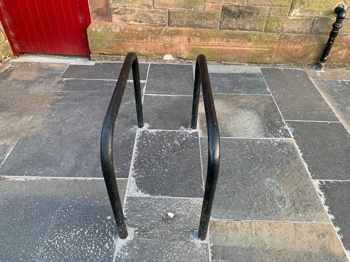 Bike racks at Greenbank church. Just why?