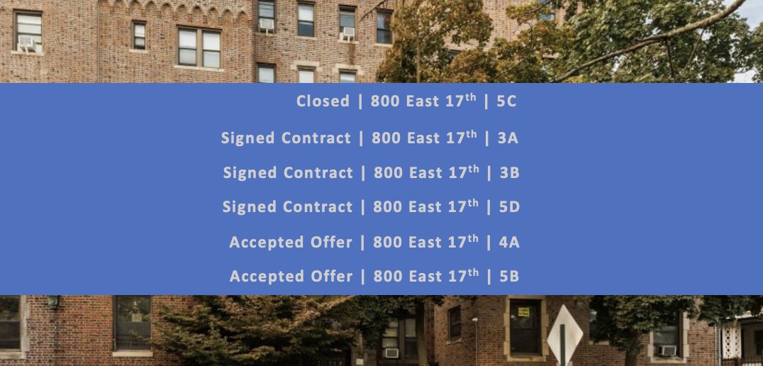 MR_VBP's tweet photo. Apartments at 800 East 17th in Historic Fiske Terrace are moving fast! It’s a pre-war co-op comprised of immaculate one and two-bedroom residences. Review available units: https://t.co/nhL6ouDEMD | Open House Sunday @MNSrealestate https://t.co/MmLdb1Mp7S