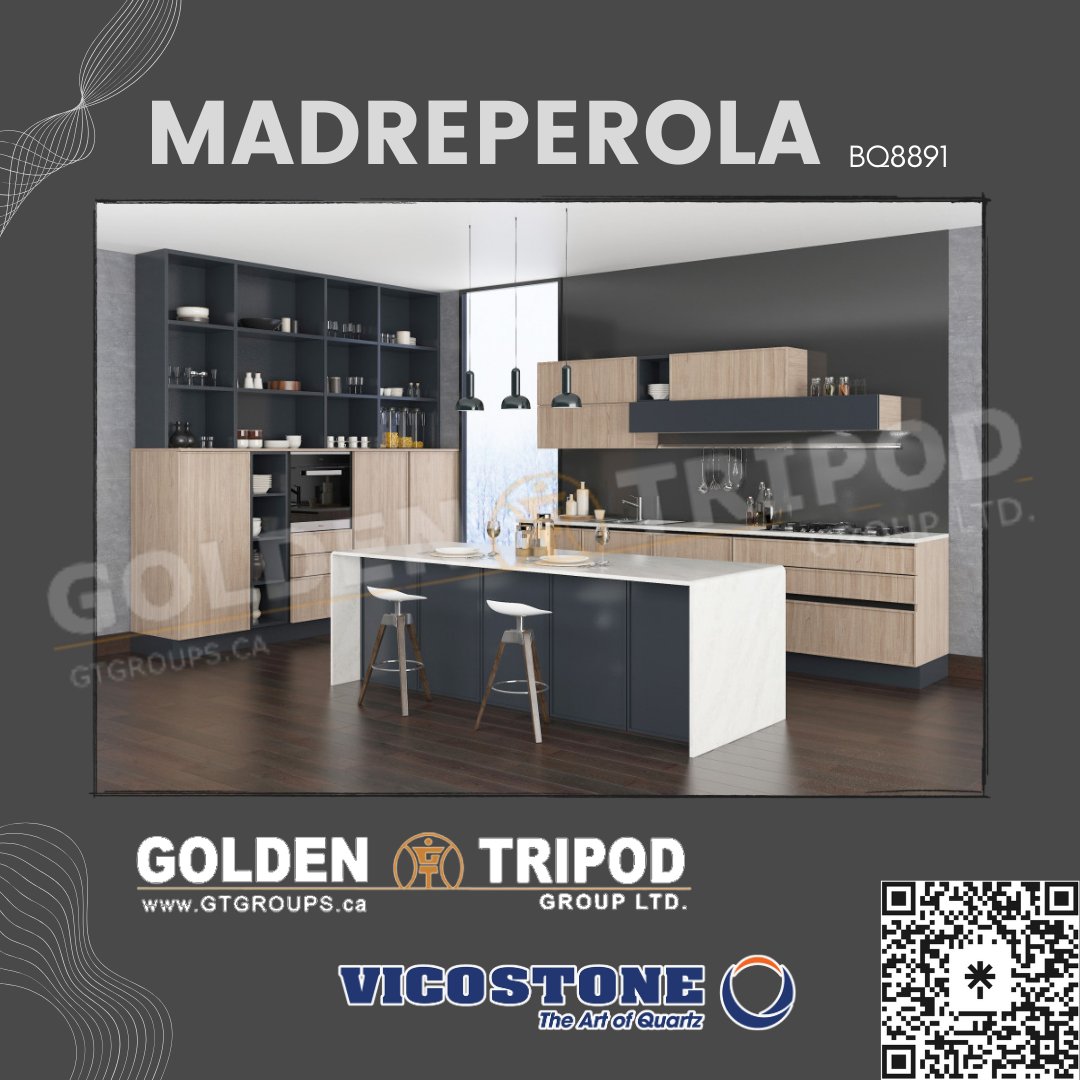 GoldenTripod's tweet image. Discover the timeless elegance of Vicostone's BQ8891 Quartz Stone. Vicostone brings luxury and durability to every surface. Golden Tripod: 121 Granton Dr Unit #24 Richmond Hill ON L4B3N4 Phone: 905-889-2659 #Vicostone #QuartzStone #Elegance