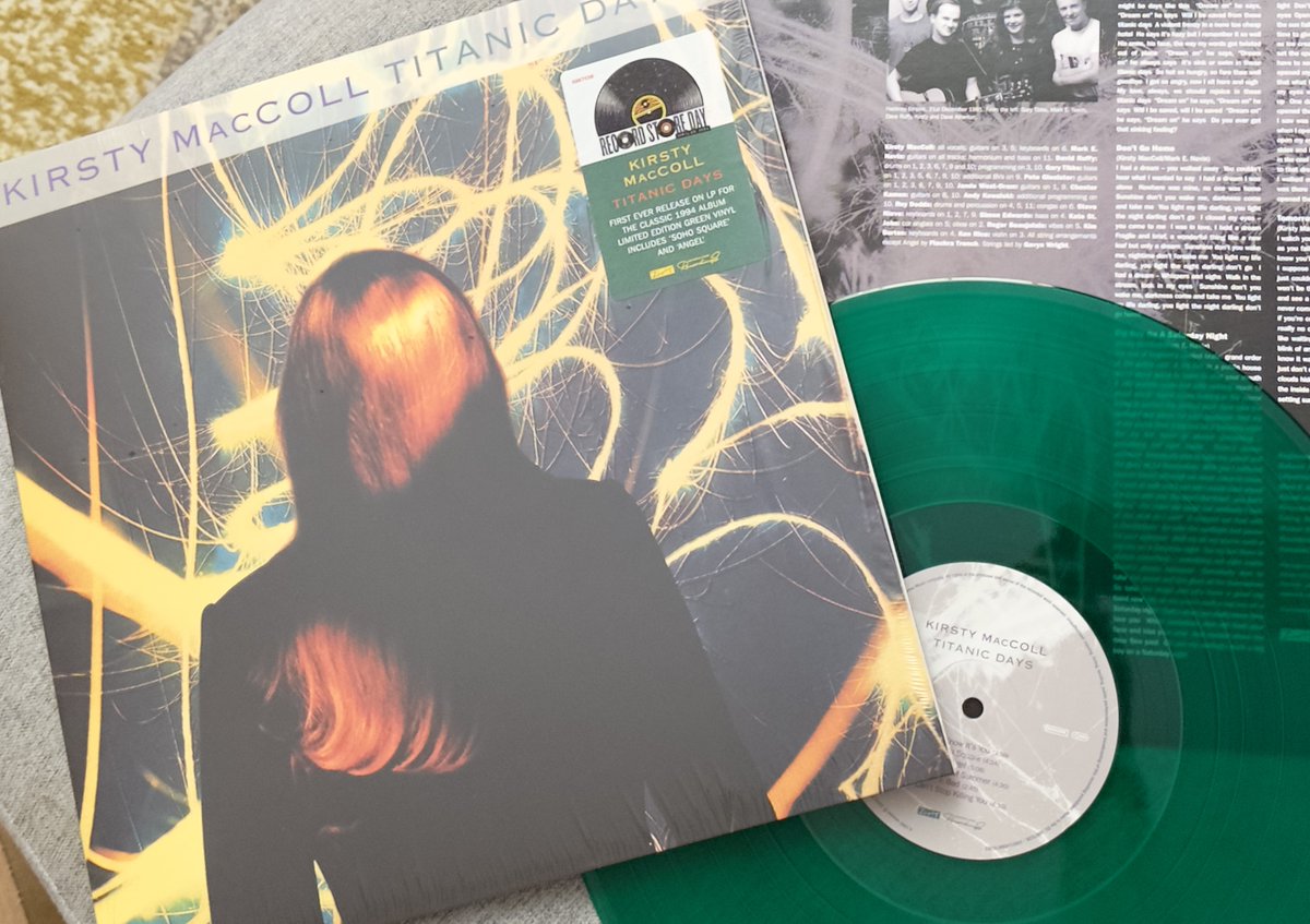 New Arrival 
#KirstyMacColl - 'Titanic Days' (1993)
Kirsty's 4th studio album reissued for #RecordStoreDay on a gorgeous green coloured vinyl. 😍
#Music #PopMusic #Pop #Vinyl #RSD2024 #RSD